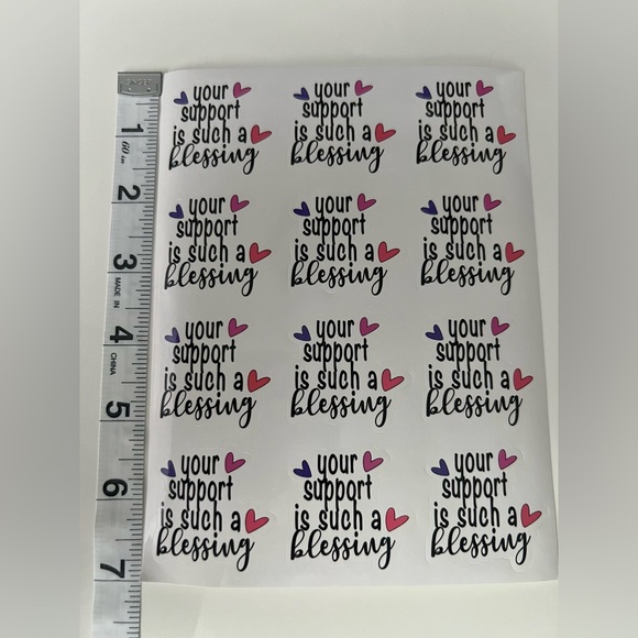 Your Support Is Such A Blessing Stickers - Picture 4 of 5